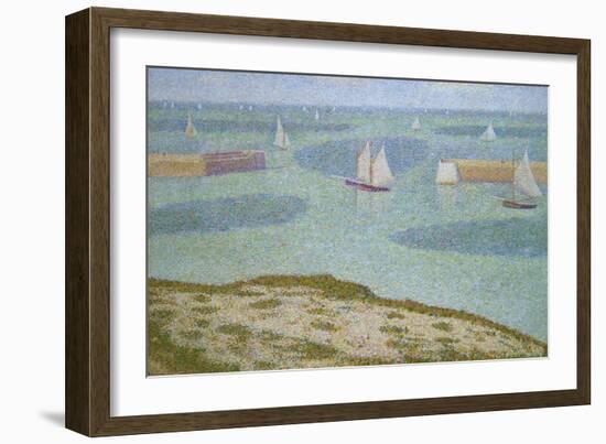 Port-En-Bessin, Entrance to the Harbor-Georges Seurat-Framed Art Print