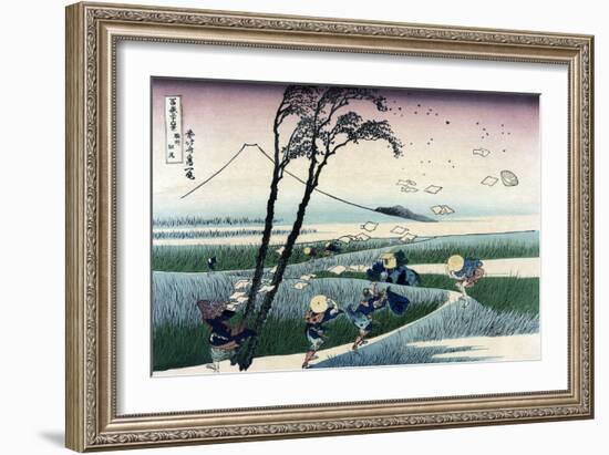 Ejiri in Suruga Province-Katsushika Hokusai-Framed Art Print