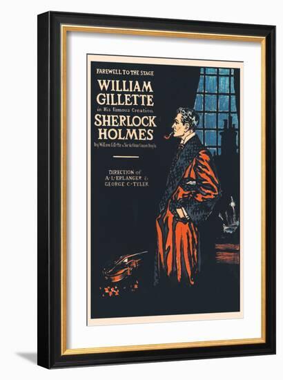 William Gillette as Sherlock Holmes: Farewell to the Stage-null-Framed Art Print