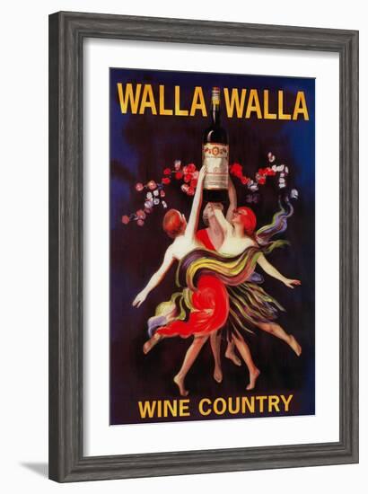 Women Dancing with Wine - Walla Walla, Washington-Lantern Press-Framed Art Print