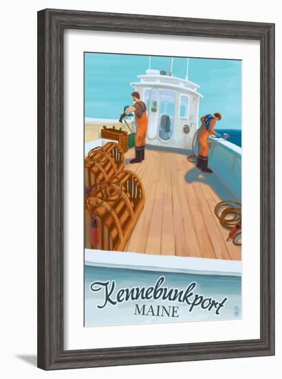 Kennebunkport, Maine - Lobster Boat-Lantern Press-Framed Art Print