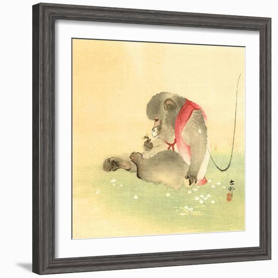 Monkey and Bee-Koson Ohara-Framed Giclee Print