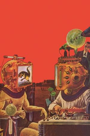 Sci Fi - Projection Helmets, 1929' Giclee Print - Frank R Sci Fi - Projection Helmets, 1929' Giclee Print - Frank R