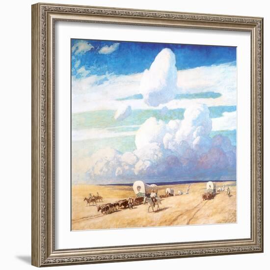 Covered Wagons, 1940-Newell Convers Wyeth-Framed Giclee Print