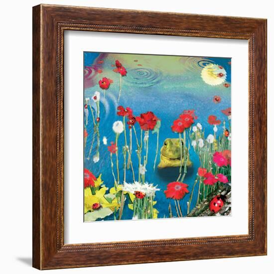 Frog And Ladybugs-Nancy Tillman-Framed Art Print