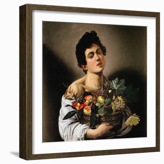 Boy with Basket of Fruit by Caravaggio-null-Framed Giclee Print