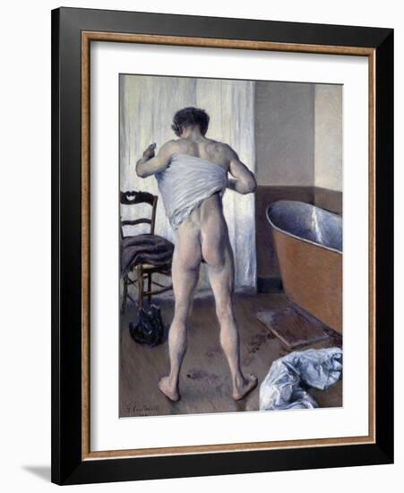 Man at His Bath-Gustave Caillebotte-Framed Giclee Print