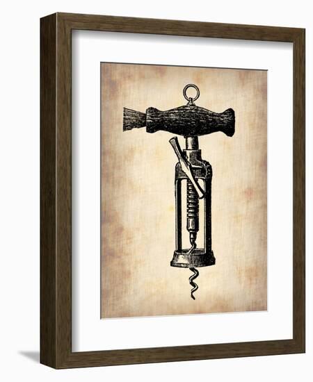 Vintage Wine Opener 4-NaxArt-Framed Art Print