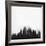 Kansas City Skyline - Black-NaxArt-Framed Art Print