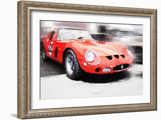 1962 Ferrari 250 GTO Watercolor-NaxArt-Framed Art Print