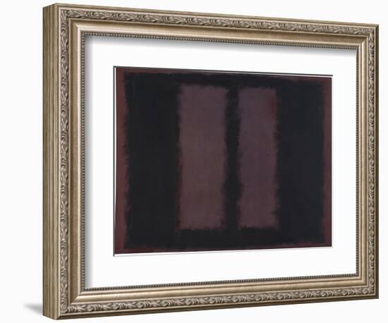 Sketch for "Mural No.6" (Two Openings in Black Over Wine) {Black on Maroon} [Seagram Mural Sketch]-Mark Rothko-Framed Giclee Print