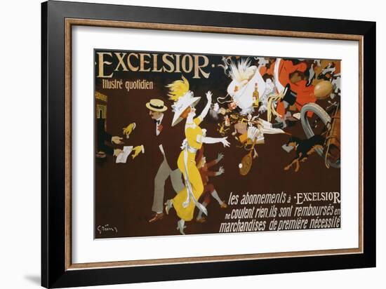 Excelsior Poster-Jules-Alexandre Gr?n-Framed Giclee Print