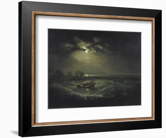 Fishermen at Sea-J. M. W. Turner-Framed Giclee Print