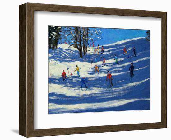 Blue Shadows, Morzine-Andrew Macara-Framed Giclee Print