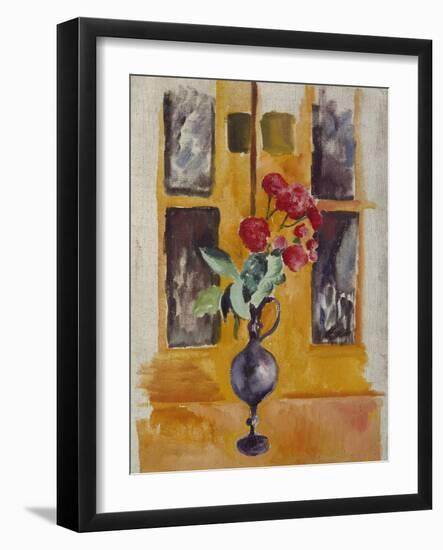 Japanese Roses in a Blue Glass, 1910-Auguste Macke-Framed Giclee Print