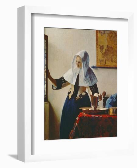 Young Woman with Jug of Water at the Window, about 1663-Johannes Vermeer-Framed Giclee Print