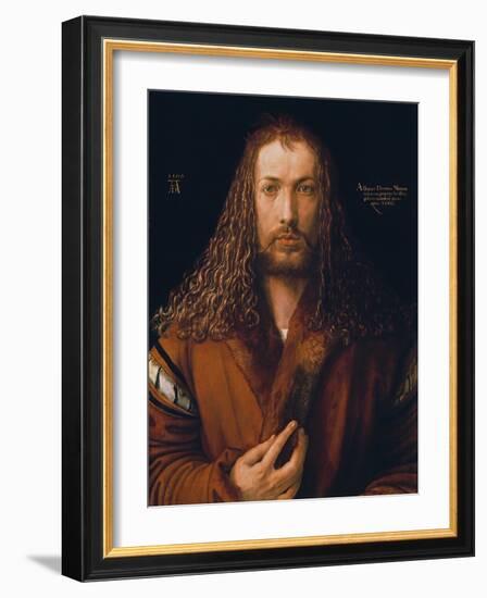 Self Portrait in a Fur-Trimmed Coat, 1500-Albrecht Dürer-Framed Giclee Print