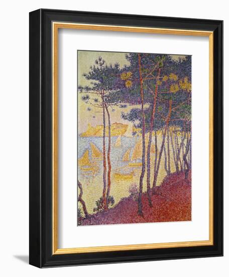 Sailing Boats and Pine Trees, 1896-Paul Signac-Framed Giclee Print