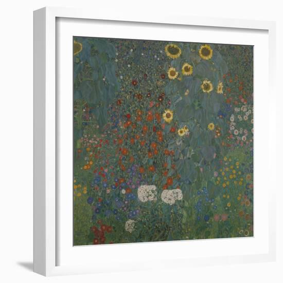 Farm Garden with Sunflowers, 1905/06-Gustav Klimt-Framed Giclee Print