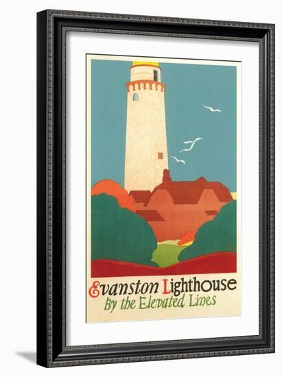 Evanston Lighthouse Poster-null-Framed Art Print