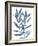 Indigo Leaves III-Megan Meagher-Framed Art Print