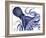 Landscape Blue Octopus-Fab Funky-Framed Art Print