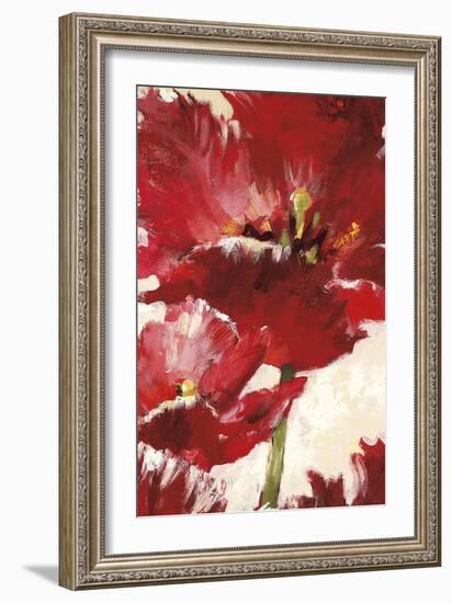 Jubilant Red Tulip Panel 2-Brent Heighton-Framed Art Print