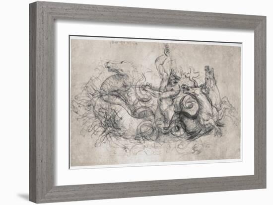 Neptune, C1504-Leonardo da Vinci-Framed Giclee Print