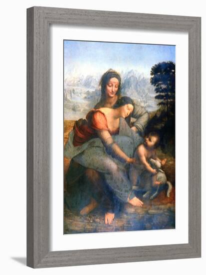 Virgin and Child with St Anne, 1502-1516-Leonardo da Vinci-Framed Giclee Print