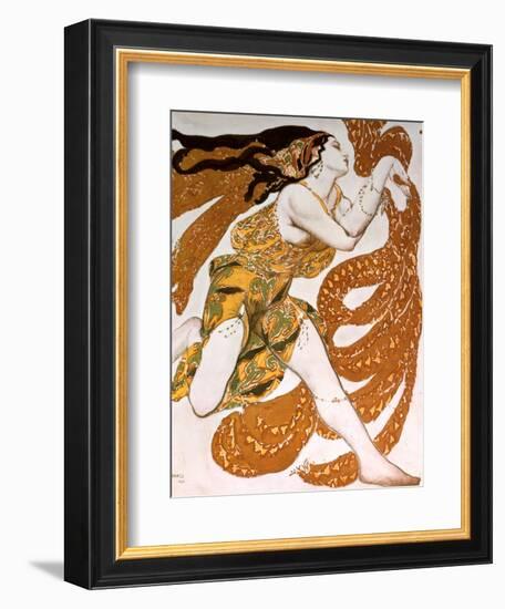 Bacchante, Costume Design for a Ballets Russes Production of Tcherepnin's Narcisse, 1911-Leon Bakst-Framed Giclee Print