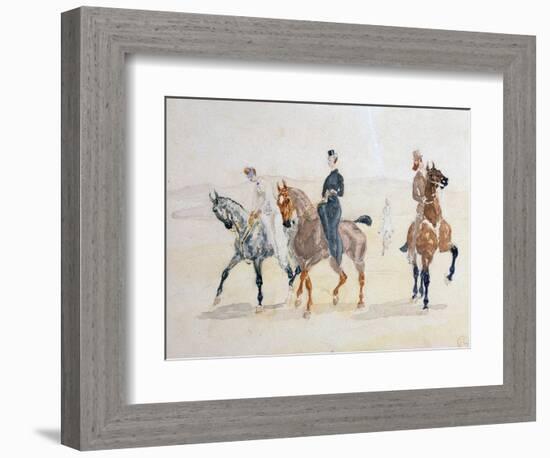 Riders, 1880S-Henri de Toulouse-Lautrec-Framed Giclee Print