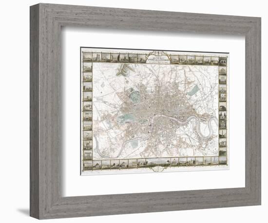 Map of London, 1851-J Rapkin-Framed Giclee Print