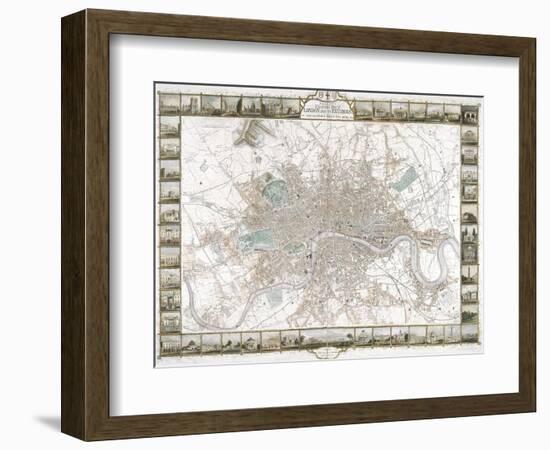 Map of London, 1851-J Rapkin-Framed Giclee Print