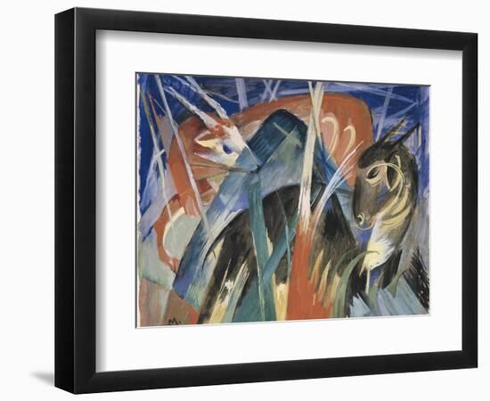 Fable Animals I (Composition with Animals), 1913-Franz Marc-Framed Giclee Print