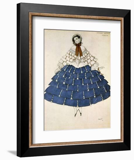 Chiarina, Design for a Costume for the Ballet Carnival Composed by Robert Schumann, 1919-Leon Bakst-Framed Giclee Print