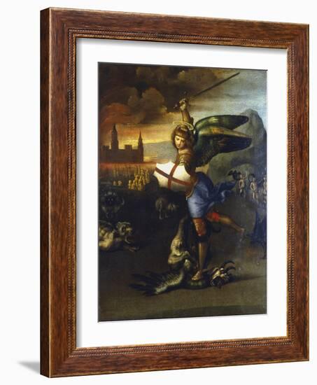 St Michael the Archangel, C1503-1504-Raphael-Framed Giclee Print