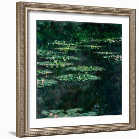 The Water Lilies (Les Nymphéa)-Claude Monet-Framed Giclee Print