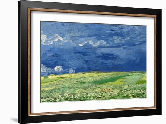 Wheatfield under Thunderclouds, 1890-Vincent van Gogh-Framed Giclee Print