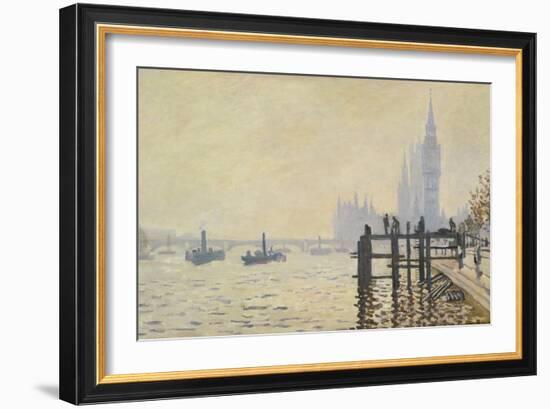 The Thames Below Westminster-Claude Monet-Framed Giclee Print
