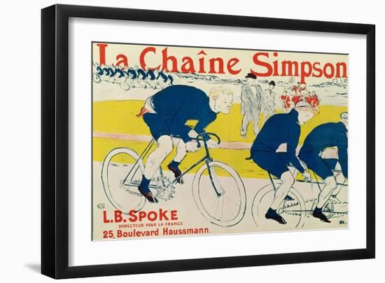 Poster for La Chaine Simpson, Bicycle Chains, 1896-Henri de Toulouse-Lautrec-Framed Giclee Print