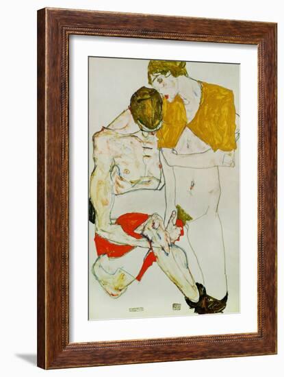 Lovers, 1913-Egon Schiele-Framed Giclee Print