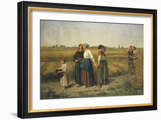 The Reapers, c.1860-Jules Breton-Framed Giclee Print