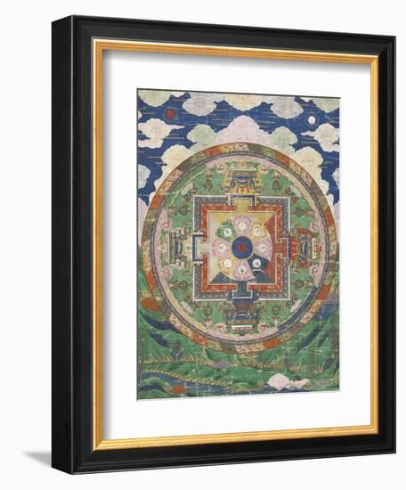 Vân mandala-null-Framed Giclee Print