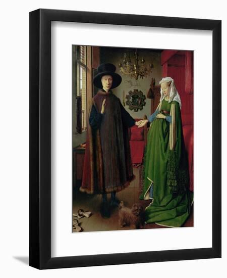 Portrait of Giovanni Arnolfini and his Wife, c.1434-Jan van Eyck-Framed Giclee Print