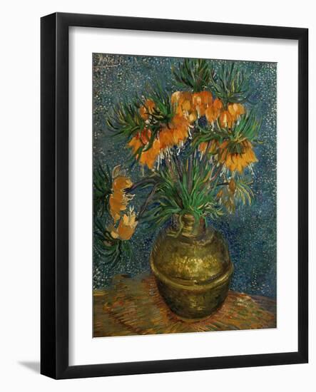 Crown Imperial Fritillaries in a Copper Vase, c.1886-Vincent van Gogh-Framed Giclee Print