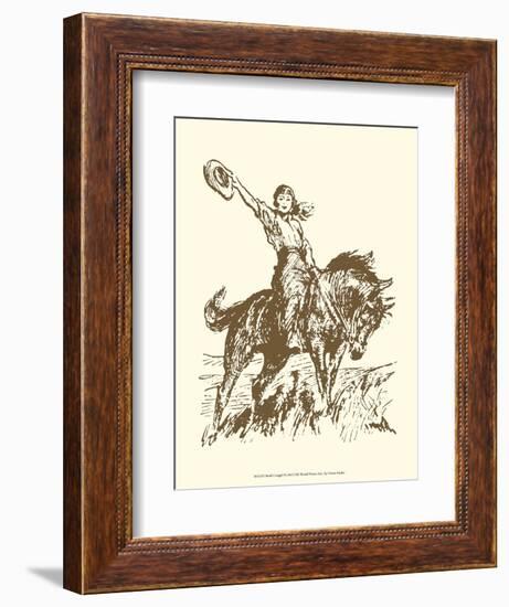 Small Cowgirl-Vision Studio-Framed Art Print