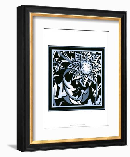 Blue and White Floral Motif II-Vision Studio-Framed Art Print