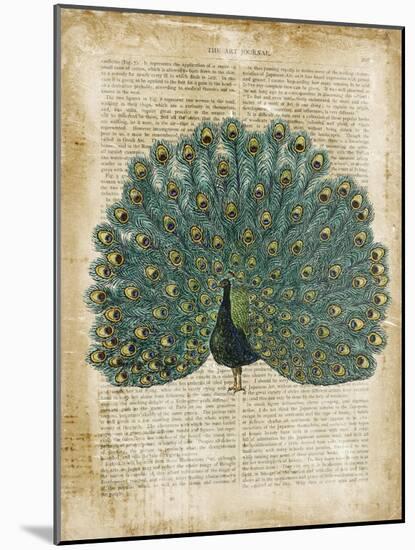 Antiquarian Birds V-null-Mounted Art Print