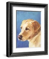 Dog Portrait, Yellow Lab-Jill Sands-Framed Art Print