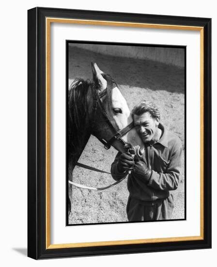 Jean Marais with a Horse-Marcel Begoin-Framed Photographic Print